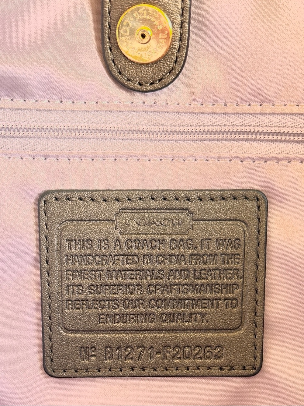 Coach Signature Canvas Shoulder Bag in Beige and Brown - Picture 3 of 12